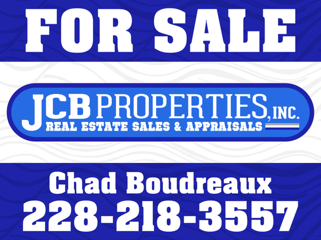 Real Estate Sales & Appraisals for JCB Properties Inc. in Ocean Springs Mississippi.